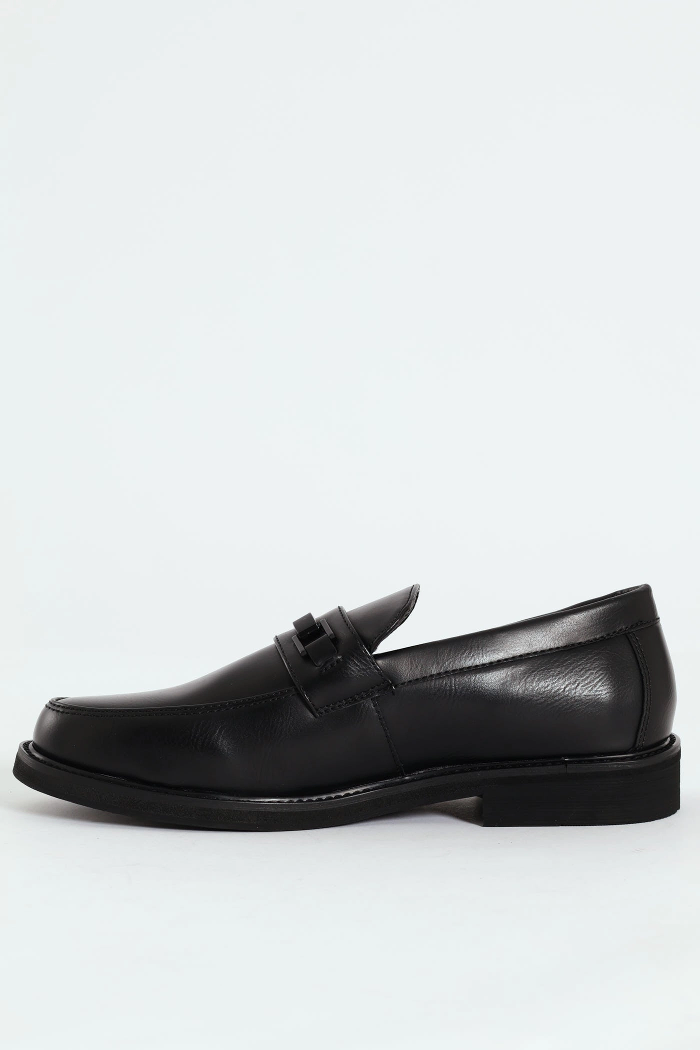 Trim Detail Formal Slip On Loafer  - Black