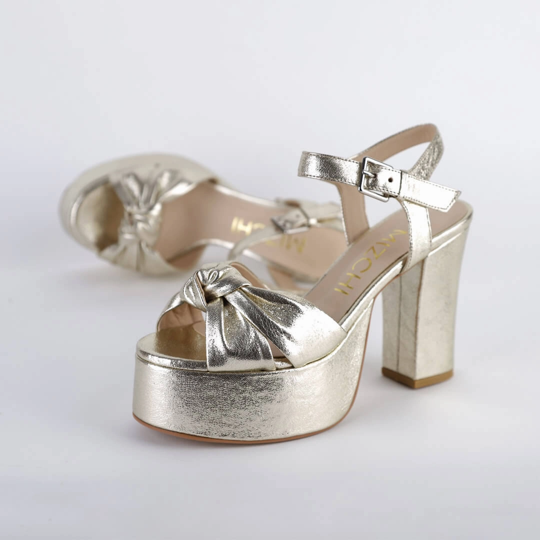 TYRA BELT - gold platform