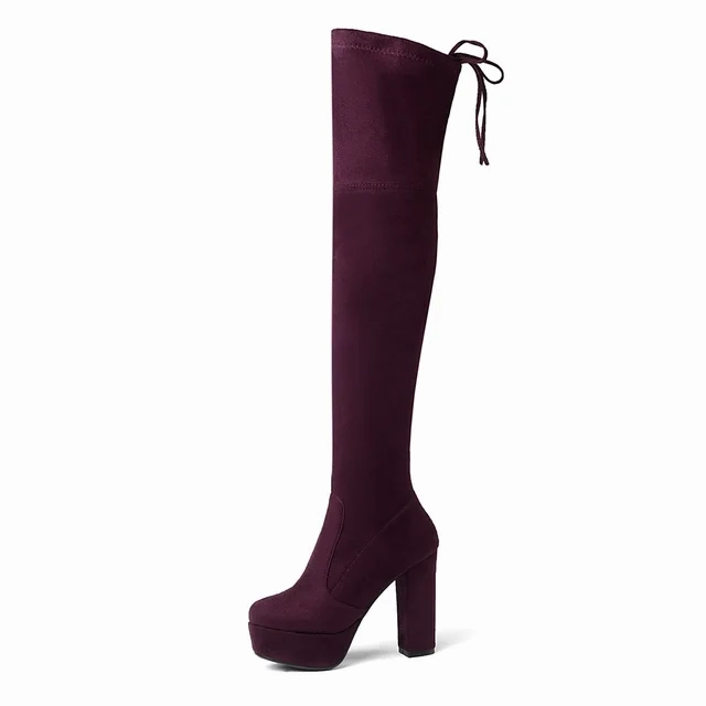 USS Shoes Fabiana Women's Platform Over the Knee Boots
