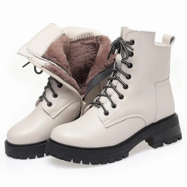 USS Shoes Nuria Women's Genuine Leather Warm Ankle Boots