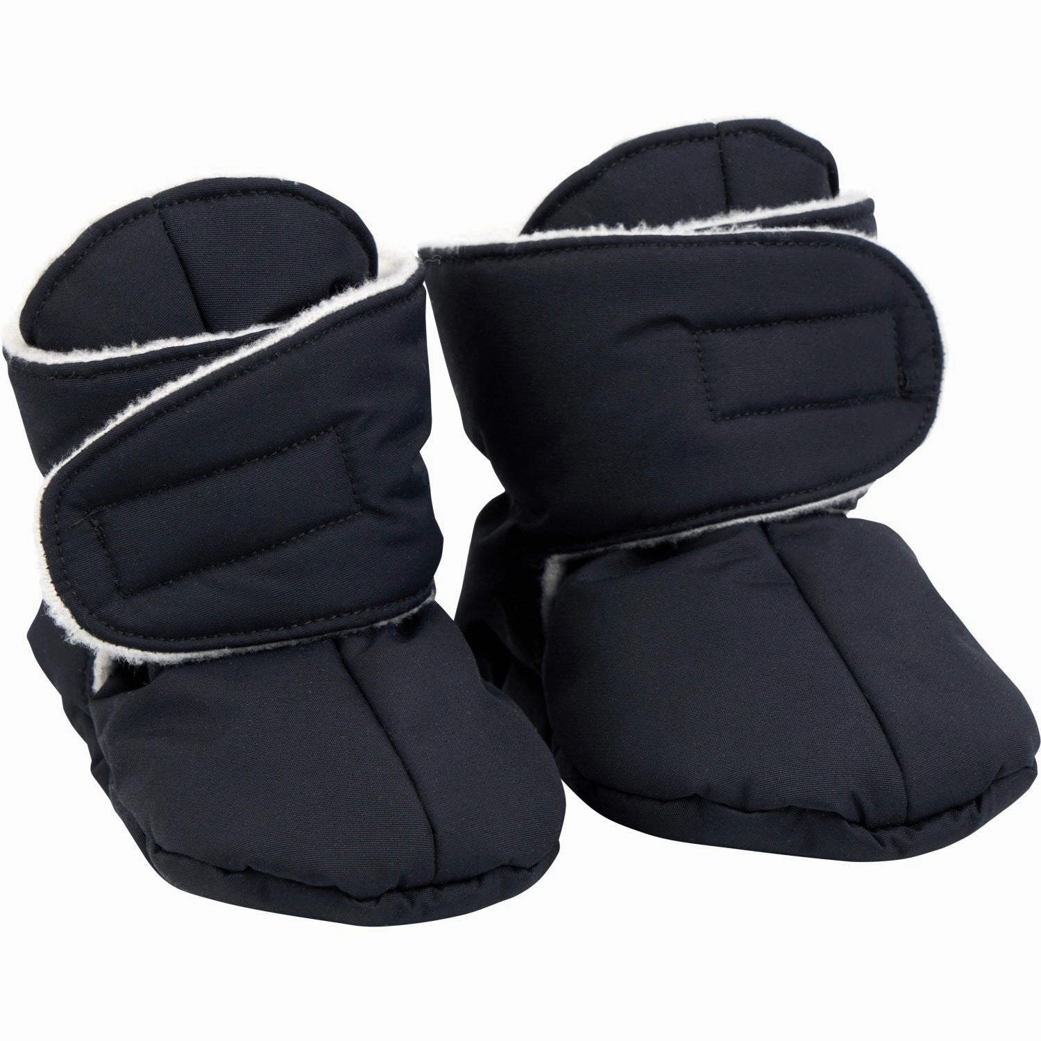 Voksi Black Baby Booties-Black Light Grey
