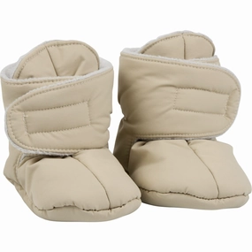 Voksi Seashell Sand Baby Booties Seashell Sand Light Grey